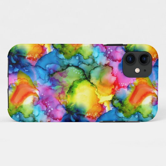Kleurrijke regenboogkleurige Abstracte tinteloog Case-Mate iPhone Case (Achterkant (horizontaal))