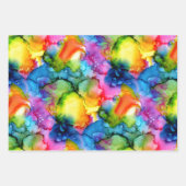 Kleurrijke regenboogkleurige Abstracte tinteloog Inpakpapier Vel (Voorkant)