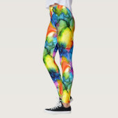 Kleurrijke regenboogkleurige Abstracte tinteloog Leggings (Links)