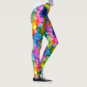 Kleurrijke regenboogkleurige Abstracte tinteloog Leggings