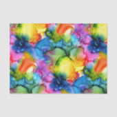 Kleurrijke regenboogkleurige Abstracte tinteloog Tissuepapier (Voorkant)