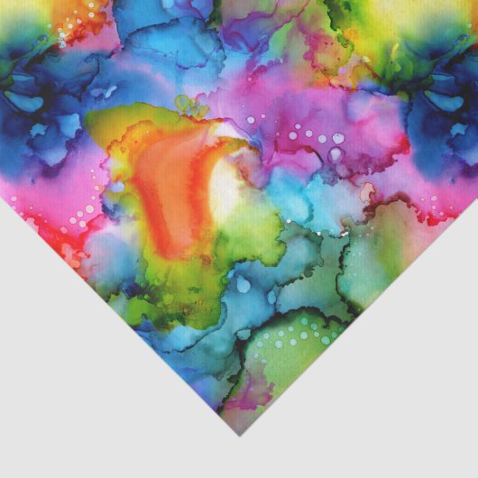 Kleurrijke regenboogkleurige Abstracte tinteloog Tissuepapier (Detail)