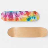 Kleurrijke regenboogkleurige kleurstof Aangepaste  Persoonlijk Skateboard (Horizontaal)
