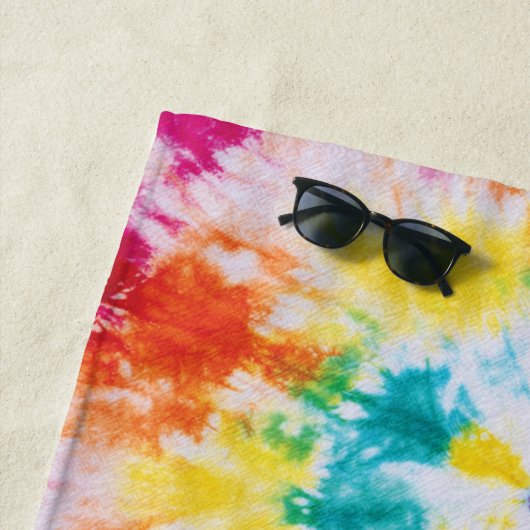 Kleurrijke regenboogkleurige kleurstof Aangepaste  Strandlaken (In situ)