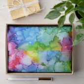 Kleurrijke regenboogkleurige kleurstofinkt tissuepapier (Geschenk)