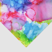 Kleurrijke regenboogkleurige kleurstofinkt tissuepapier (Detail)