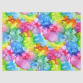 Kleurrijke regenboogkleurige kleurstofinkt tissuepapier (Voorkant)