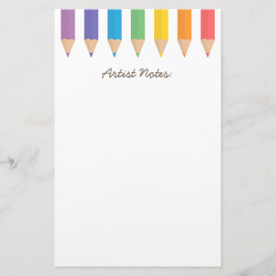 Kleurrijke regenboogkleurige Pencils School Kinder Briefpapier