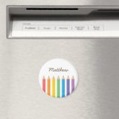 Kleurrijke regenboogkleurige Pencils School Kinder Magneet (Insitu (Vaatwasser))