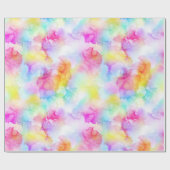 Kleurrijke regenboogkleurige Waterverf Inkt Cadeaupapier (Vlak)