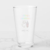 Kleurrijke regenboogkoffie en kat glas (Achterkant)