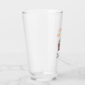 Kleurrijke regenboogkoffie en kat glas (Rechts)