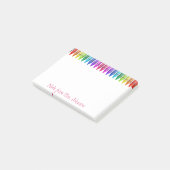 Kleurrijke regenboogkreeften personaliseren Post-i Post-it® Notes (Schuin)