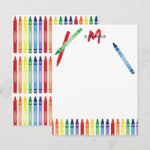 Kleurrijke Regenboogkrijtjes Mooie Monogram Kinder