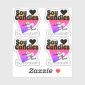 Kleurrijke regenboogkunst gemaakt met liefdeszekaa sticker (Vel)