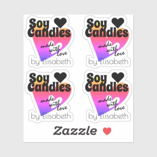 Kleurrijke regenboogkunst gemaakt met liefdeszekaa sticker (Vel)