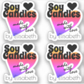 Kleurrijke regenboogkunst gemaakt met liefdeszekaa sticker (Voorkant)