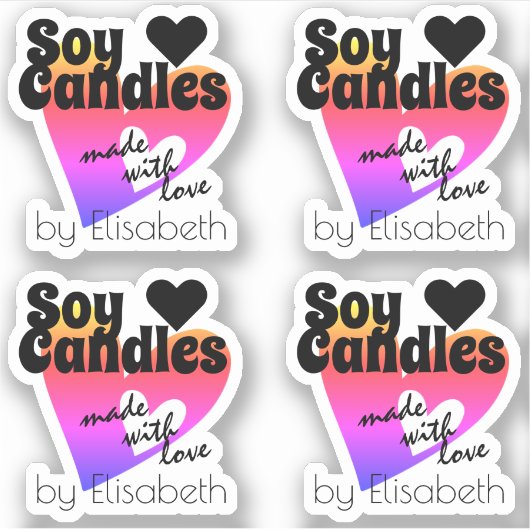 Kleurrijke regenboogkunst gemaakt met liefdeszekaa sticker (Voorkant)