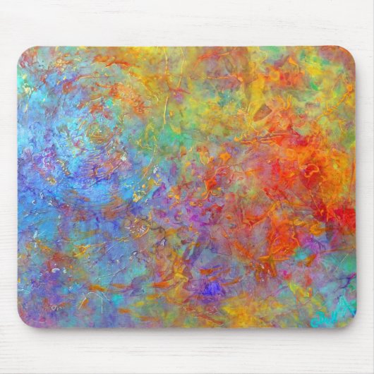 Kleurrijke regenboogkunst Mousepad Muismat (Voorkant)