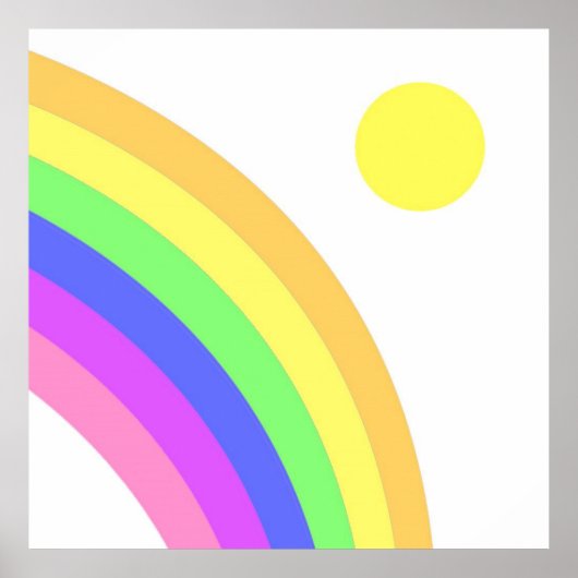 kleurrijke regenboogkunst poster (Voorkant)