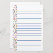 Kleurrijke regenboogkunst Valentijnse bakkerij Briefpapier (Voorkant / Achterkant)