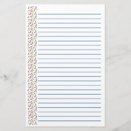 Kleurrijke regenboogkunst Valentijnse bakkerij Briefpapier