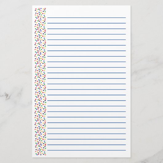 Kleurrijke regenboogkunst Valentijnse bakkerij Briefpapier (Voorkant)