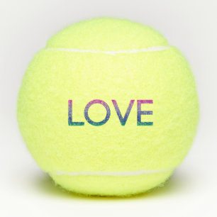Kleurrijke regenboogliefde tennisballen