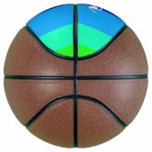 Kleurrijke regenbooglijnen basketbal (Rechts)