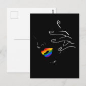 Kleurrijke regenbooglips Pride Gay Lesbian Queer Briefkaart (Voorkant / Achterkant)