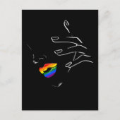 Kleurrijke regenbooglips Pride Gay Lesbian Queer Briefkaart (Voorkant)