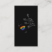 Kleurrijke regenbooglips Pride Gay Lesbian Queer Visitekaartje (Voorkant)