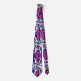 kleurrijke regenboogpaard verfkunst stropdas