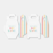 Kleurrijke regenboogpartij baby shower bedankdoosjes (Uitgevouwen)