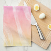 Kleurrijke regenboogpenselen Roze Abstracte kunst Theedoek (Quarter Fold)