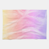 Kleurrijke regenboogpenselen Roze Abstracte kunst Theedoek (Horizontaal)