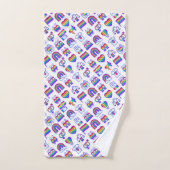 Kleurrijke regenboogpictogrammen bad handdoek (Handdoek)