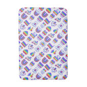 Kleurrijke regenboogpictogrammen badmat (Voorkant Verticaal)