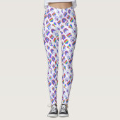 Kleurrijke regenboogpictogrammen leggings (Voorkant)