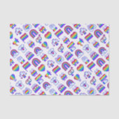 Kleurrijke regenboogpictogrammen tissuepapier (Voorkant)