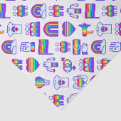 Kleurrijke regenboogpictogrammen tissuepapier (Detail)