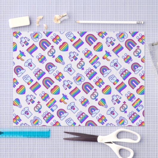 Kleurrijke regenboogpictogrammen tissuepapier (Craft)