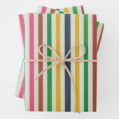 Kleurrijke regenboogpin Stripe Simple stripe Inpakpapier Vel (In situ)