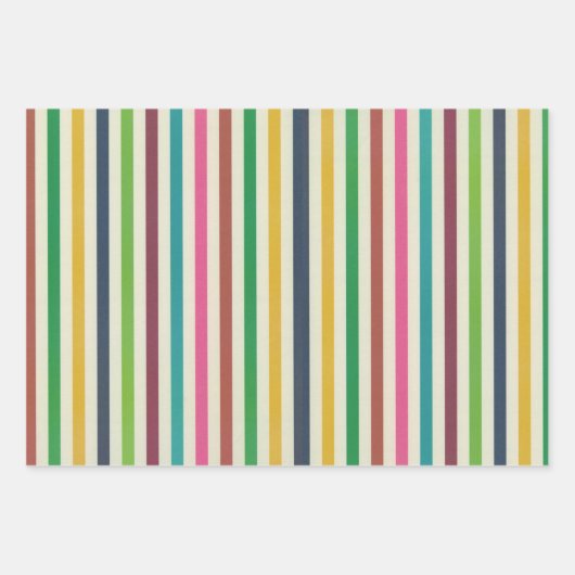 Kleurrijke regenboogpin Stripe Simple stripe Inpakpapier Vel (Voorkant)
