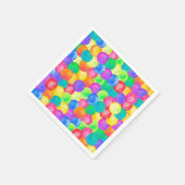 Kleurrijke regenboogpolka dot waterkleurenklek servet (Hoek)