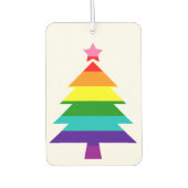 Kleurrijke regenboogpride met kerstboom luchtverfrisser (Voorkant)
