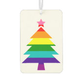 Kleurrijke regenboogpride met kerstboom luchtverfrisser (Achterkant)