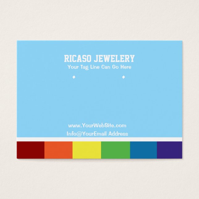 Kleurrijke regenboogregenboogring Achtergrond Visitekaartje (Voorkant)