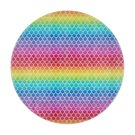 Kleurrijke regenboogschalen snijplank (Voorkant)
