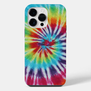 Kleurrijke Regenboogspiraal Tie Dye iPhone 14 Pro Max Hoesje